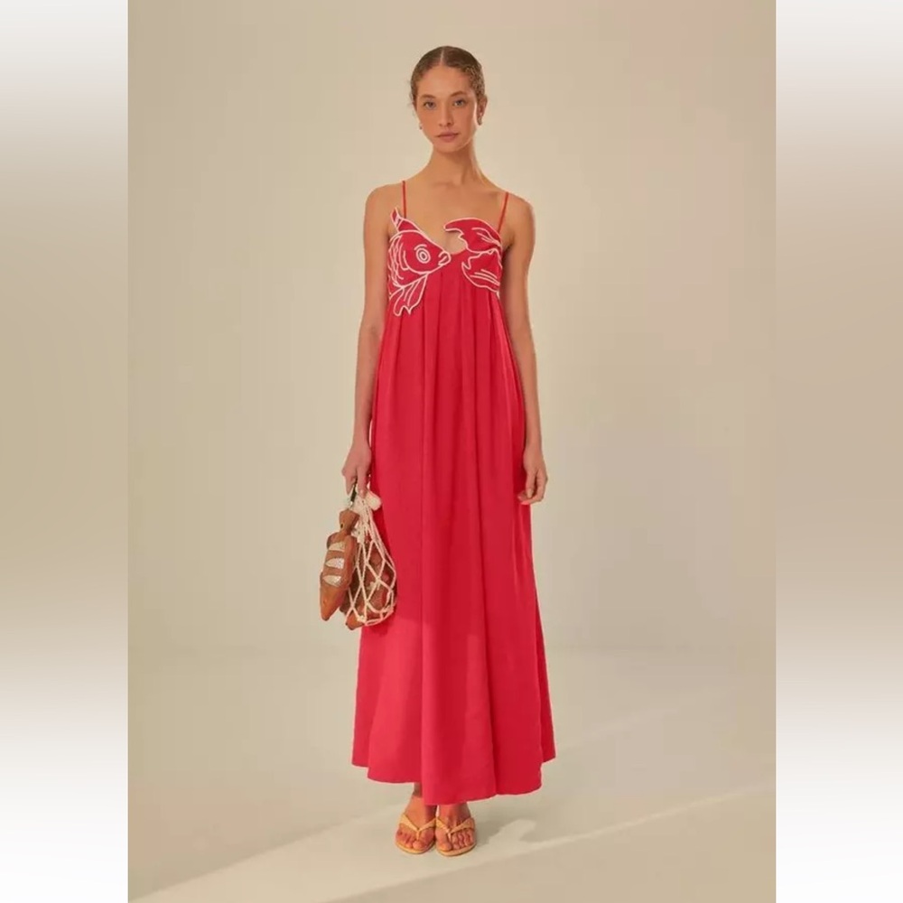New Farm Rio Fish Top Maxi Dress Extra Small XS